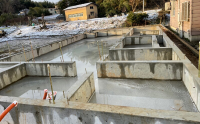 新潟市で行った住宅基礎工事